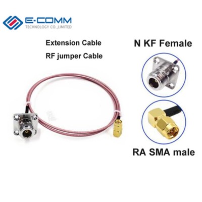 Rf Pigtail N Female Panel Mount To Sma Male Ra Semi-rigid Cable Rg402